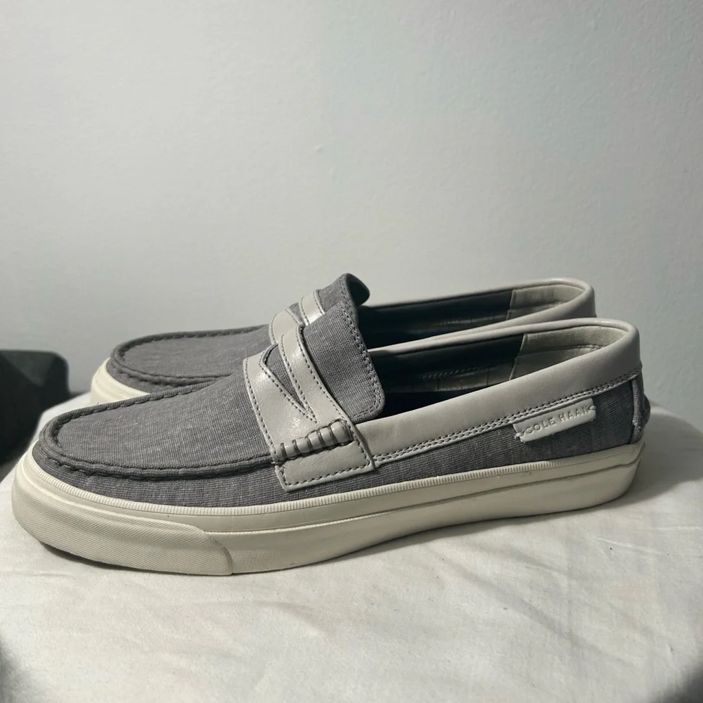 Cole Haan Gray and Cream Men's Loafers